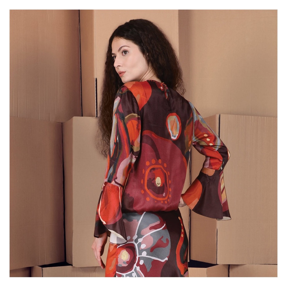 Elegant Multicolor Blouse NWT - Picture 2 of 7